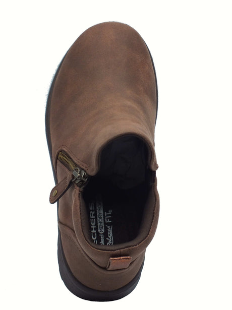 Skechers Skechers 158952 Fall in Bloom Chocolate Tronchetti per Donna in ecopelle testa di moro con lampo Chocolate