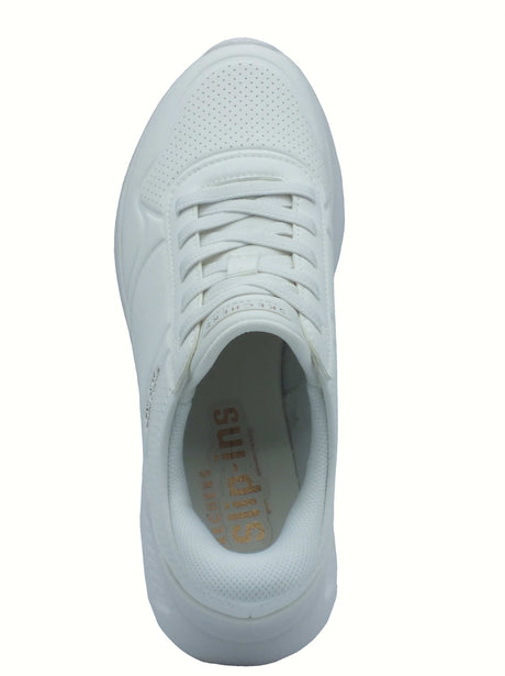 Skechers Skechers 177394 Uno Lite Floating Steps Whitee Scarpe Sportive per Donna in ecopelle bianca White