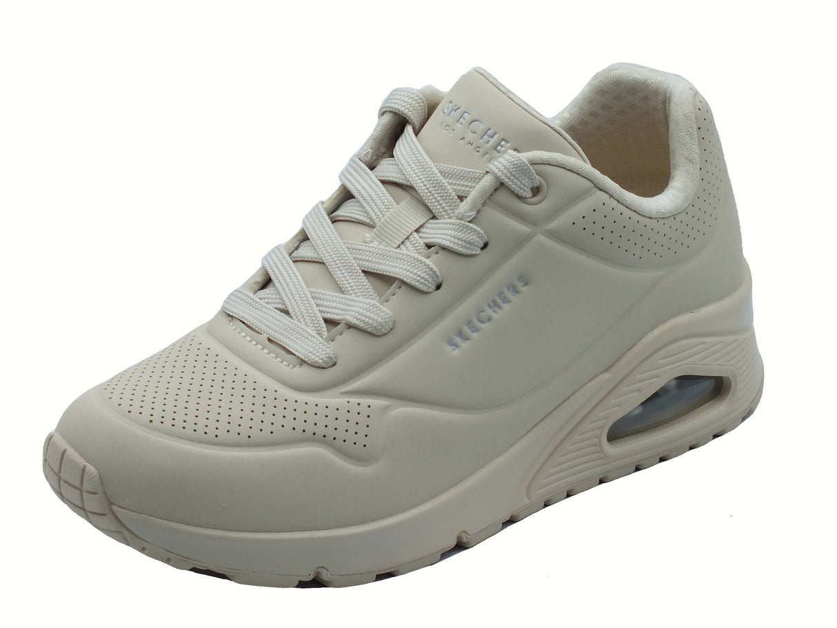Skechers Skechers 73690 UNO Stand On Air Off White Scarpe Sportive per Donna in ecopelle White