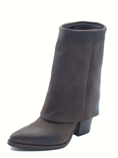 Stelio Malori STM - Stelio Malori 2050 Alpaca Moro Tronchetti Texani per Donna in pelle Alpaca Moro