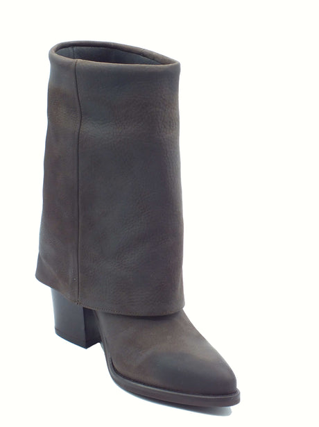 Stelio Malori STM - Stelio Malori 2050 Alpaca Moro Tronchetti Texani per Donna in pelle Alpaca Moro