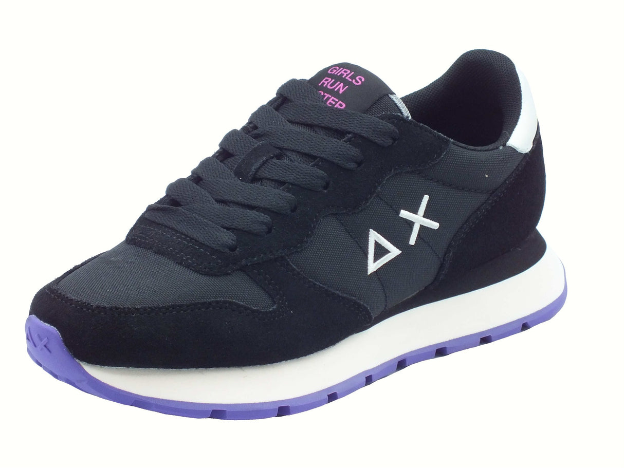 SUN68 SUN68 Z45201 Ally Solid Nero Scarpe Sportive per Donna nabuk e tessuto Nero