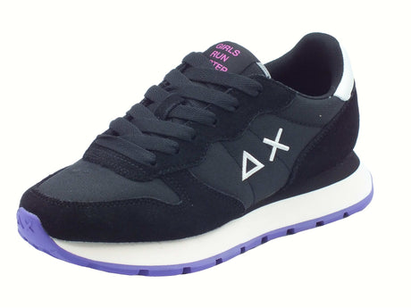 SUN68 SUN68 Z45201 Ally Solid Nero Scarpe Sportive per Donna nabuk e tessuto Nero
