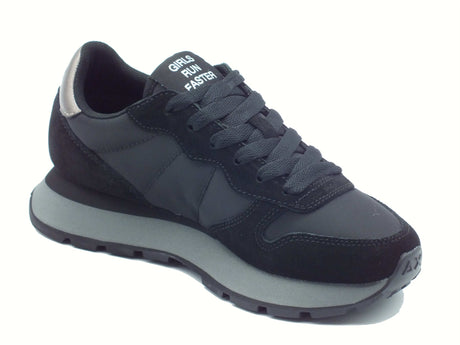 SUN68 SUN68 Z45202 Ally Gold Silver Nero Grigio Scarpe Sportive per Donna nabuk e tessuto Nero