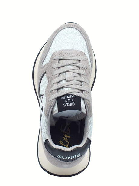 SUN68 SUN68 Z45204 Ally Glitter Textile Argento Scarpe Sportive per Donna nabuk e tessuto glitterato Argento