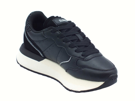 SUN68 SUN68 Z45211 Big Ally Nero Scarpe Sportive per Donna in pelle Nero