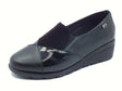 Valleverde Valleverde VS10303E Nappa Nero Mocassini con zeppa per donna in pelle e scamosciato Nero
