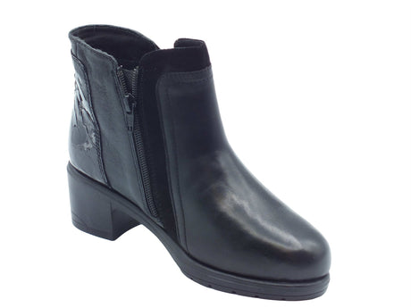 Valleverde Valleverde Tronchetti con tacco Donna VS10600W Nappa Nero pelle nero Nero
