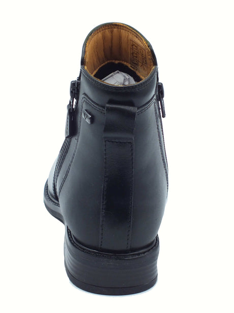 Valleverde Valleverde 17103 Vitello Nero Tronchetti eleganti per Donna in pelle con lampo Nero