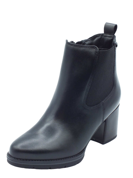 Valleverde Valleverde Tronchetti con tacco Donna 17201 Vitello Nero pelle nero Nero