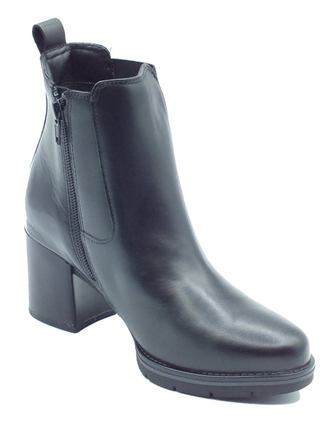 Valleverde Valleverde Tronchetti con tacco Donna 17201 Vitello Nero pelle nero Nero