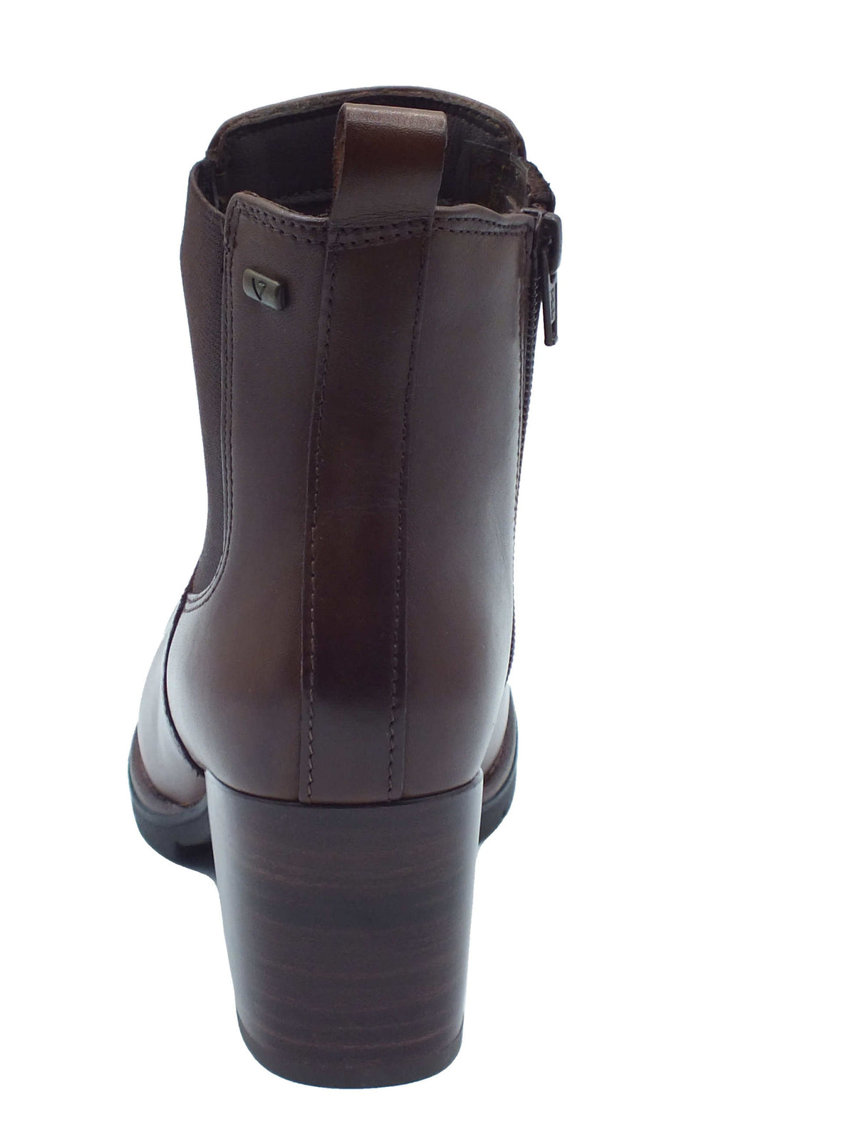 Valleverde Valleverde Tronchetti con tacco Donna 17201 Vitello Marrone pelle marrone Marrone