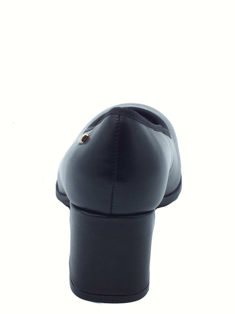 Valleverde Valleverde 36561 Nappa Nera Decoltè classici per Donna in pelle con tacco alto nero