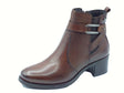 Valleverde Valleverde 47614 Vitello Marrone Tronchetti eleganti per Donna in pelle con lampo tacco medio Marrone