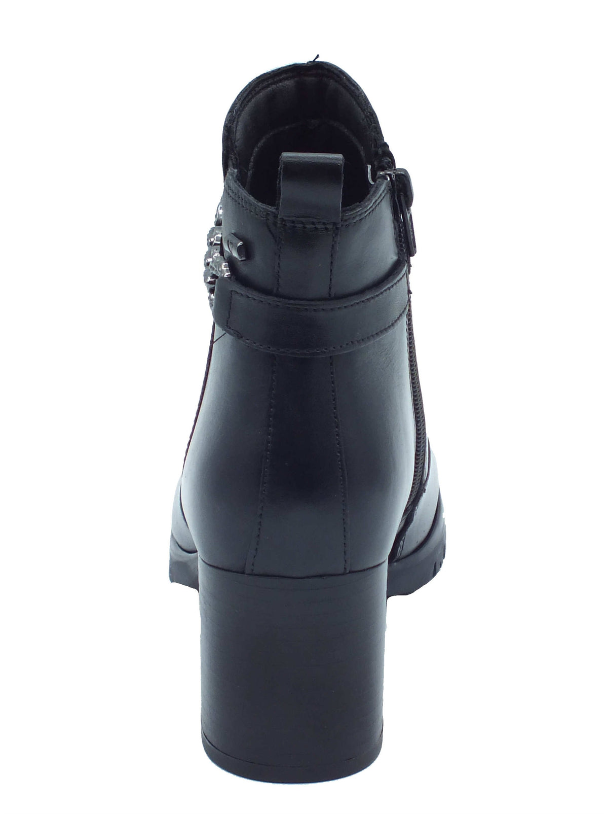 Valleverde Valleverde Tronchetti con tacco Donna 47663 Vitello Nero pelle nero Nero