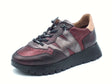 Wonders Wonders A-2491 Odisei Elvin Cobre Sneakers per Donna in tessuto rosso pelle piombo zeppa alta Cobre