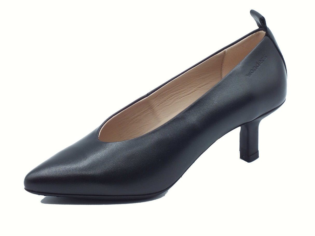 Wonders Wonders G 7102 Iseo Negro decoltè per Donna in pelle nera Negro