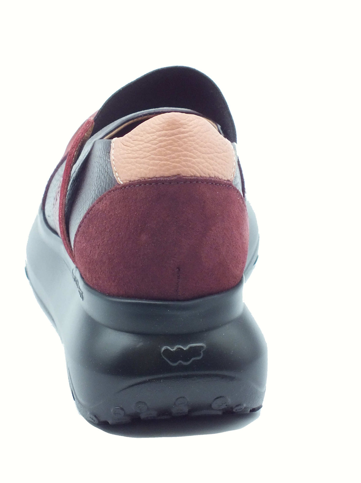 Wonders Wonders A-4011 UltraFly Trend Vino Ballerine per Donna in pelle con zeppa media Vino