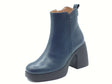 Wonders Wonders H-4981 Lady Isy Noche Tronchetti per Donna in pelle blu notte con tacco alto Noche