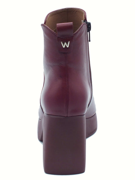 Wonders Wonders H-4981 Lady Isy Vino Tronchetti per Donna in pelle bordeaux con tacco alto Vino