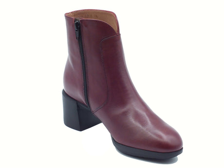 Wonders Wonders H-6705 Reghost Iseo Vino Tronchetti per Donna in pelle con lampo Vino