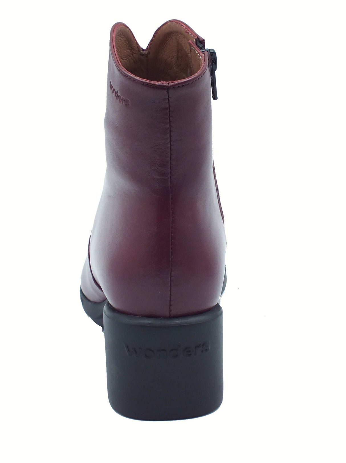 Wonders Wonders H-6705 Reghost Iseo Vino Tronchetti per Donna in pelle con lampo Vino