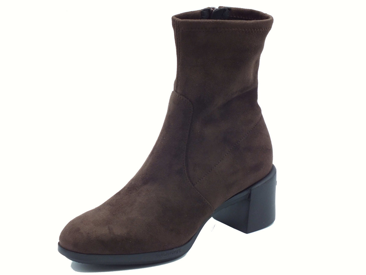 Wonders Wonders H-6706 Reghost Suede Sarga TestaTronchetti per Donna in tessuto con tacco medio Testa