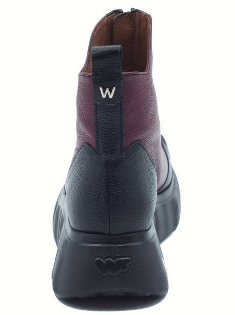Wonders Wonders A-3613 Wild Negro Vino Stivali per Donna in pelle Negro Vino