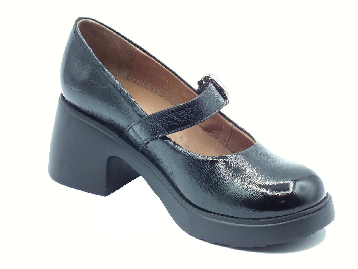 Wonders Wonders H-7122 Flytres Lack Negro Decoltè per Donna in pelle con tacco medio Negro