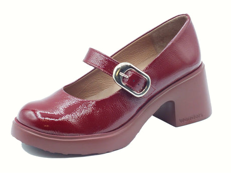 Wonders Wonders H-7122 Flytres Lack Vino Decoltè per Donna in pelle con tacco medio Vino