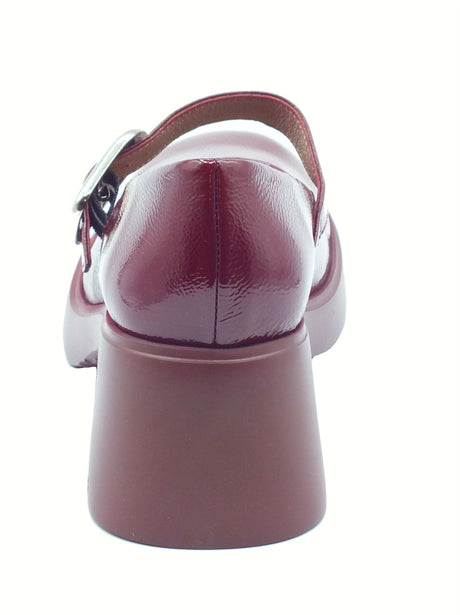 Wonders Wonders H-7122 Flytres Lack Vino Decoltè per Donna in pelle con tacco medio Vino