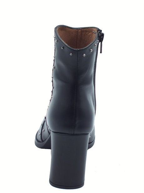 Wonders Wonders M-5431 Isy Negro Tronchetti per Donna in pelle nera con tacco alto Black