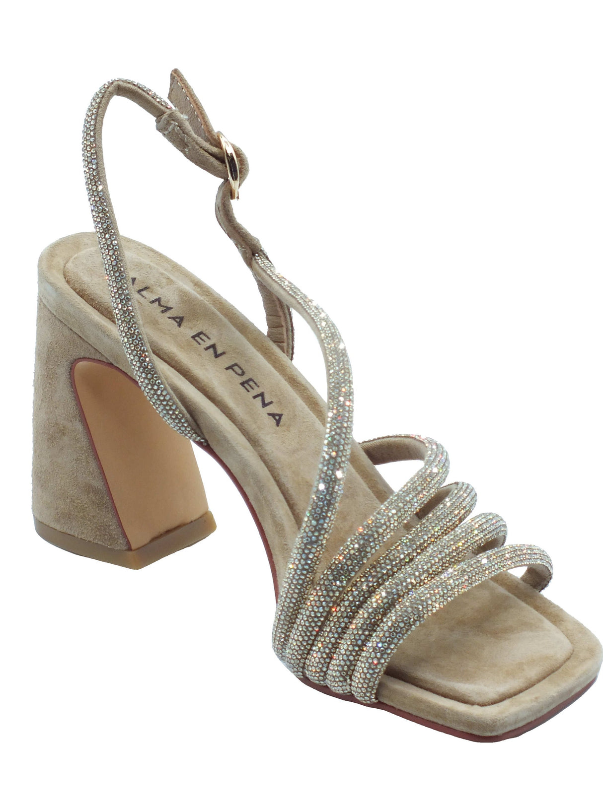 Alma en Pena Alma en Pena Sandali tacco alto Donna V262350 Suede Sand sintetico marrone Sand