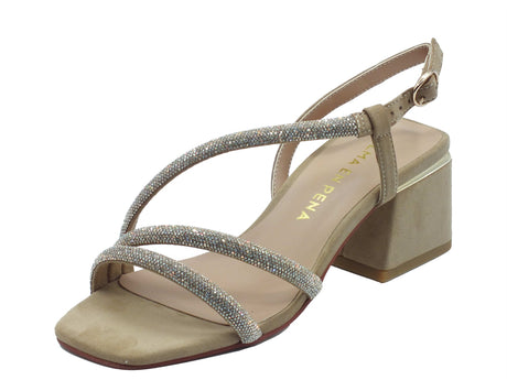 Alma en Pena Alma en Pena Sandali tacco alto Donna V2650206 Siena Sand pelle marrone Sand