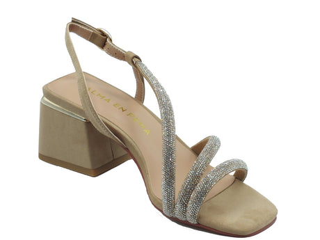 Alma en Pena Alma en Pena Sandali tacco alto Donna V2650206 Siena Sand pelle marrone Sand