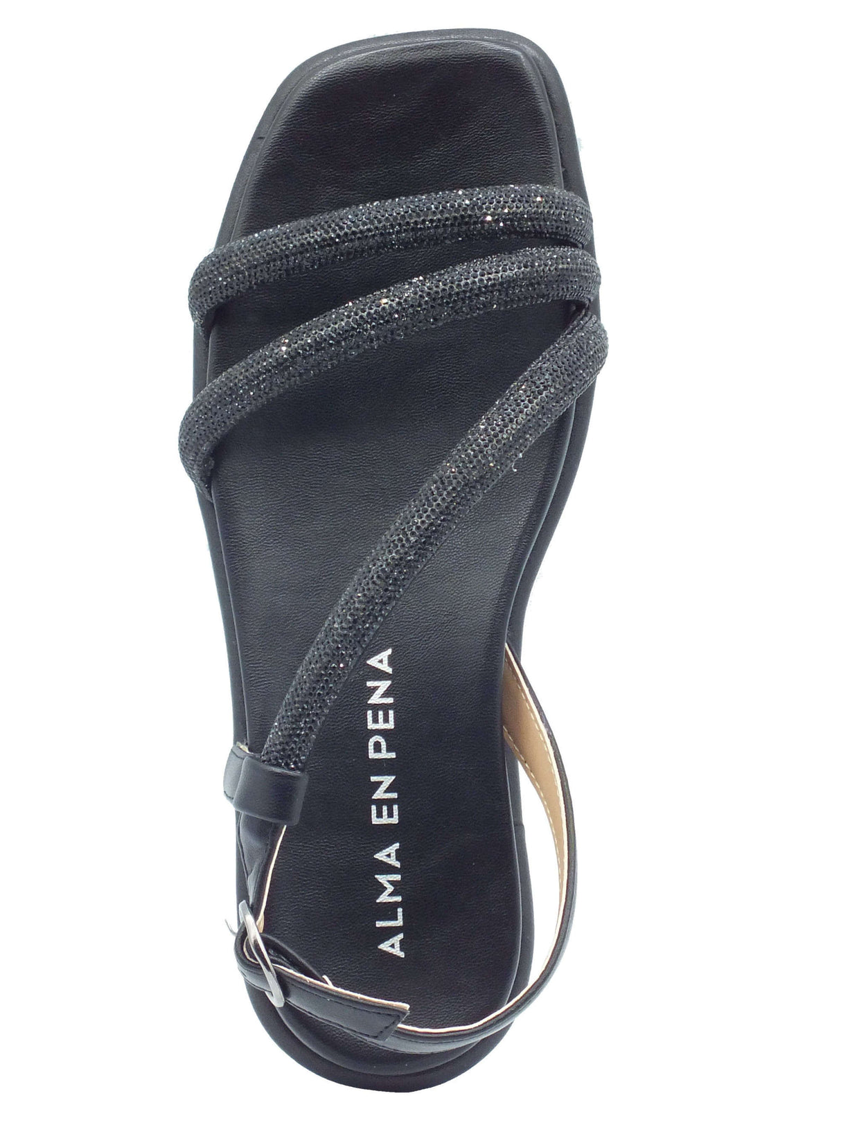 Alma en Pena Alma en Pena Sandali zeppa bassa Donna V2651507 Napoles Black sintetico nero Black