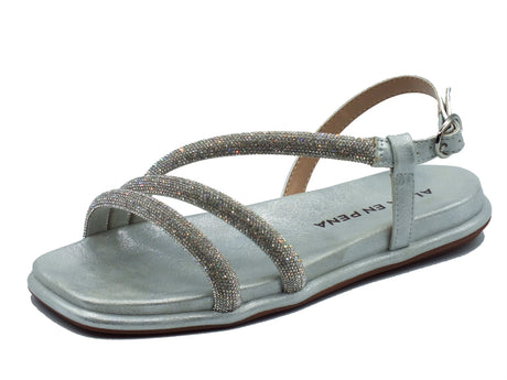 Alma en Pena Alma en Pena Sandali zeppa bassa Donna V2651507 Sara Silver pelle argento Silver