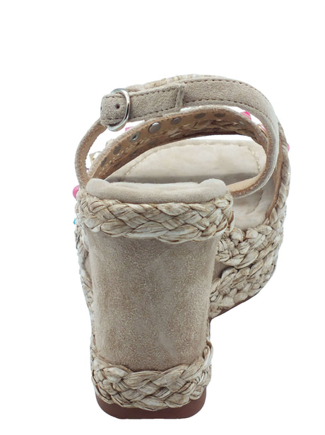 Alma en Pena Alma en Pena Sandali zeppa alta Donna V265900 Suede Vison pelle beige Suede Vison