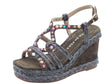 Alma en Pena Alma en Pena Sandali zeppa alta Donna V265901 Suede Coffee pelle marrone Suede Coffee