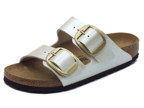 Birkenstock Birkenstock Sandali zeppa bassa Donna 1020021 Arizona Big Buckle Graceful Pearl White sintetico bianco Pearl White