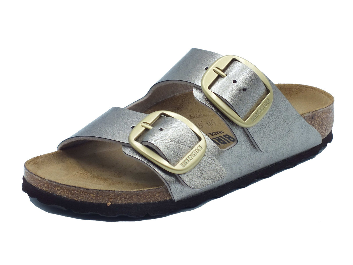 Birkenstock Scarpe Donna - Sandali zeppa bassa Birkenstock 1020882 Arizona Big Buckle Graceful Taupe Taupe