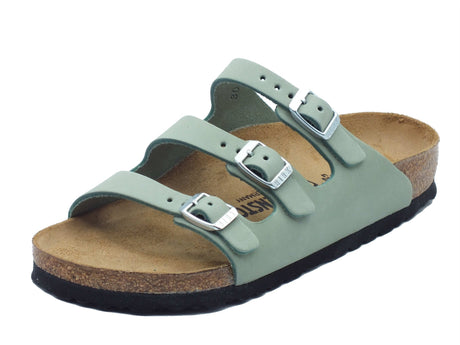 Birkenstock Birkenstock Sandali zeppa bassa Donna 1030319 Florida Fresh Pure Sage pelle verde Sage