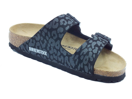 Birkenstock Birkenstock Sandali zeppa bassa Donna 1030563 Arizona BS SYN Leo Black sintetico nero Black