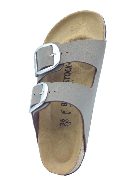 Birkenstock Birkenstock Sandali zeppa bassa Donna 1032081 Arizona Big Buckle Mocca pelle marrone Mocca