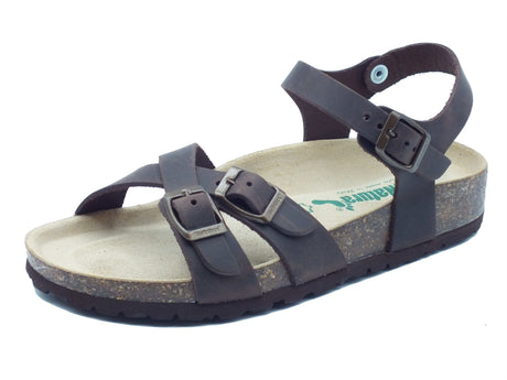 BioNatura BioNatura Sandali zeppa bassa Donna 11A2368 Imb Crazy Caffe pelle marrone Caffè