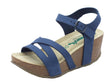BioNatura BioNatura Sandali zeppa alta Donna 24CAPRI Imb Nabuk Blu China pelle blu Blu China