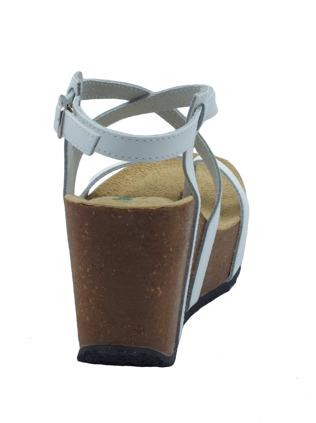BioNatura BioNatura Sandali zeppa alta Donna 29A809 Imb Cast Bianco pelle bianco Bianco