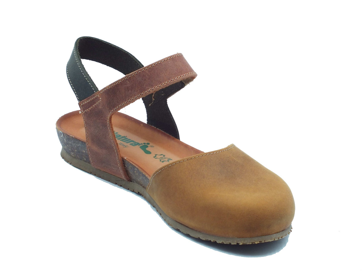 BioNatura BioNatura Sandali zeppa bassa Donna 68C2081 Imb Crazy Horse marrone pelle marrone Marrone