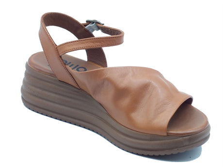 Bueno Bueno Sandali zeppa alta Donna WA2402 Marrone pelle marrone Marrone