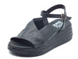 Bueno Bueno Sandali zeppa alta Donna WA2402 Nero pelle nero Nero